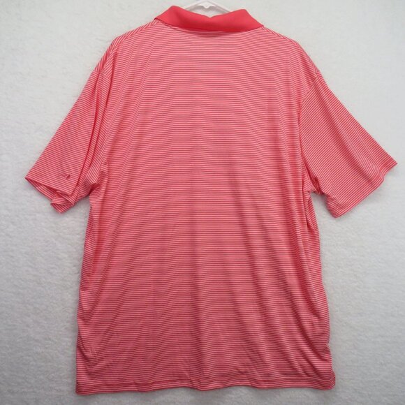 Grand Slam Polo Shirt Mens Extra Large Red White Striped Performance Golf New - Picture 3 of 9